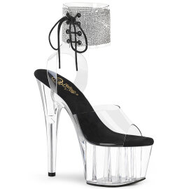 Pleaser ADORE-791-2RS Plateau Sandaletten Clear Strass...