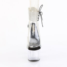 Pleaser ADORE-791-2RS Plateau Sandaletten Clear Strass...