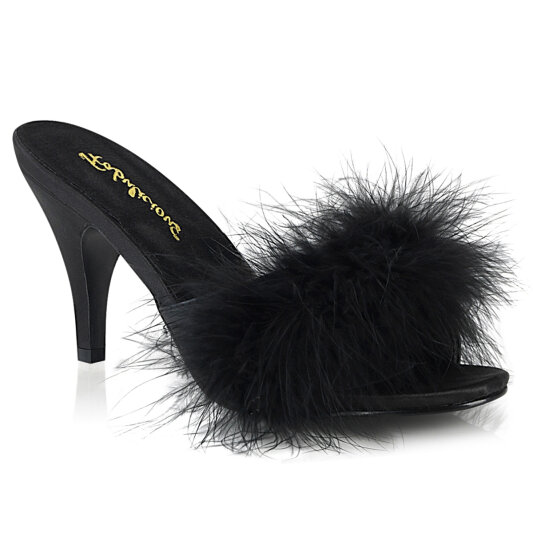 Fabulicious AMOUR-03 Pantoletten Kunstleder Schwarz EU-41 / US-11