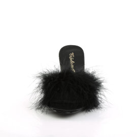Fabulicious AMOUR-03 Pantoletten Kunstleder Schwarz EU-42 / US-12