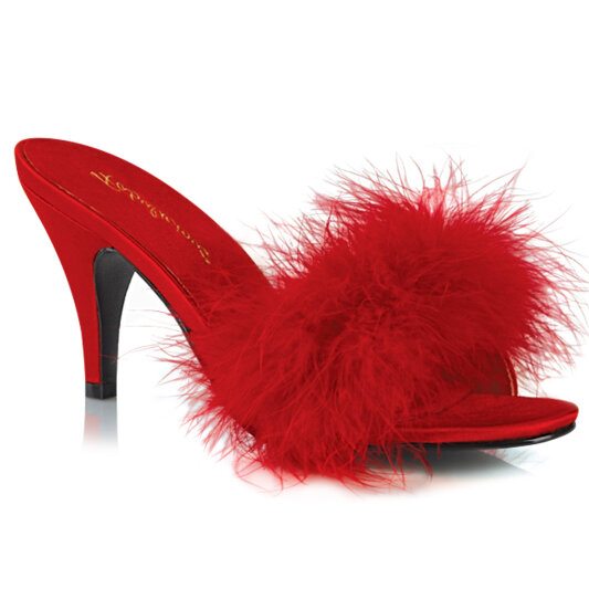 Fabulicious AMOUR-03 Pantoletten Kunstleder Rot EU-38 / US-8