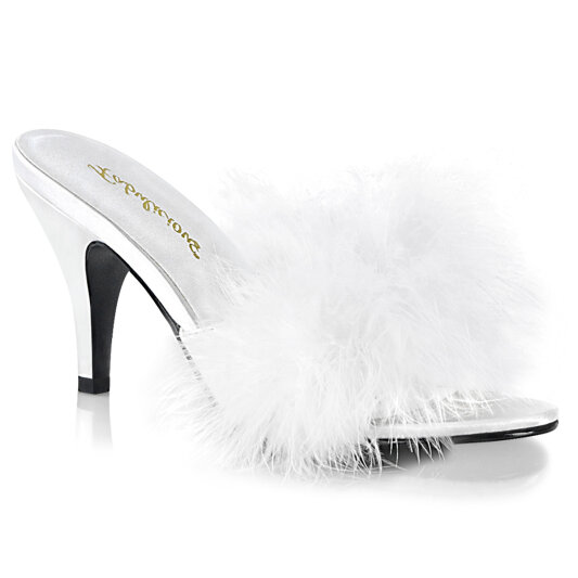 Fabulicious AMOUR-03 Pantoletten Kunstleder Weiß EU-41 / US-11