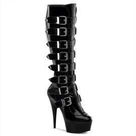 Pleaser Kniestiefel DELIGHT-2049 Schwarz EU-38 / US-8