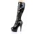 Pleaser Kniestiefel DELIGHT-2049 Schwarz EU-39 / US-9