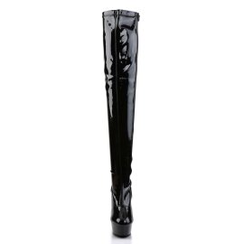 Pleaser Overknee Stiefel DELIGHT-3000 Schwarz EU-37 / US-7
