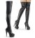 Pleaser Overknee Stiefel DELIGHT-3000 Schwarz EU-40 / US-10