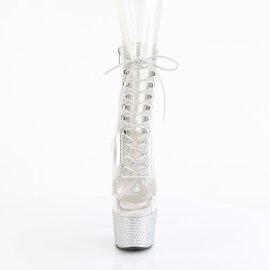 Pleaser BEJEWELED-1021C-2 Plateau Stiefeletten Clear...
