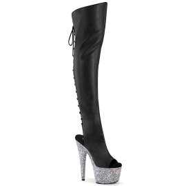 Pleaser BEJEWELED-3019MS-7 Plateau Overknee Stiefel...