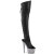 Pleaser BEJEWELED-3019MS-7 Plateau Overknee Stiefel Kunstleder Strass Schwarz EU-39 / US-9