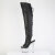 Pleaser BEJEWELED-3019MS-7 Plateau Overknee Stiefel Kunstleder Strass Schwarz EU-39 / US-9
