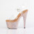 Pleaser BEJEWELED-708MS Plateau Sandaletten Clear Strass Gold EU-42 / US-12