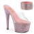 Pleaser BEJEWELED-712RS Plateau Pantoletten Clear Strass Baby Pink EU-41 / US-11