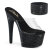 Pleaser BEJEWELED-712RS Plateau Pantoletten Clear Strass Schwarz EU-38 / US-8