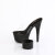 Pleaser BEJEWELED-712RS Plateau Pantoletten Clear Strass Schwarz EU-38 / US-8
