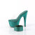 Pleaser BEJEWELED-712RS Plateau Pantoletten Clear Strass Grün EU-42 / US-12