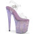 Pleaser BEJEWELED-808RRS Plateau Sandaletten Clear Strass Lila EU-37 / US-7
