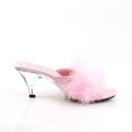 Fabulicious BELLE-301F Pantoletten Clear Kunstleder Pink EU-37 / US-7