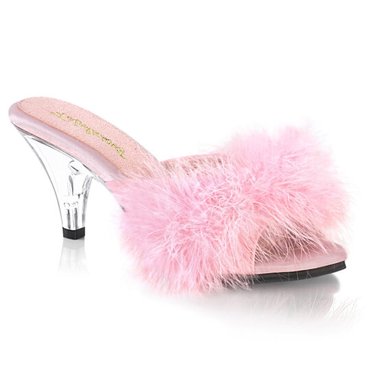 Fabulicious BELLE-301F Pantoletten Clear Kunstleder Pink EU-39 / US-9