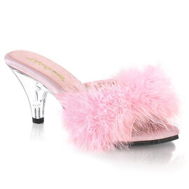 Fabulicious BELLE-301F Pantoletten Clear Kunstleder Pink...