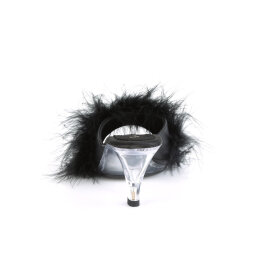 Fabulicious BELLE-301F Pantoletten Clear Kunstleder Schwarz EU-35 / US-5