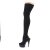 Pleaser Overknee Stiefel DELIGHT-3003 Schwarz EU-37 / US-7