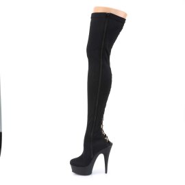 Pleaser Overknee Stiefel DELIGHT-3003 Schwarz EU-38 / US-8