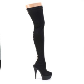 Pleaser Overknee Stiefel DELIGHT-3003 Schwarz EU-38 / US-8