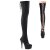 Pleaser Overknee Stiefel DELIGHT-3003 Schwarz EU-38 / US-8