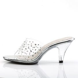Fabulicious BELLE-301RS Pantoletten Clear Strass Transparent EU-38 / US-8