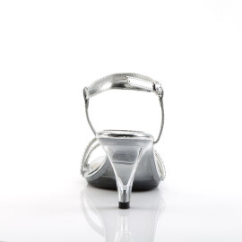 Fabulicious BELLE-316 Sandaletten Clear Metallic Kunstleder Silber EU-35 / US-5