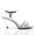 Fabulicious BELLE-316 Sandaletten Clear Metallic Kunstleder Silber EU-35 / US-5