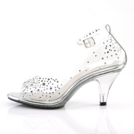 Fabulicious BELLE-330RS Plateau Sandaletten Clear Strass Transparent EU-35 / US-5