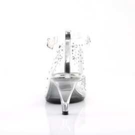 Fabulicious BELLE-330RS Plateau Sandaletten Clear Strass Transparent EU-37 / US-7