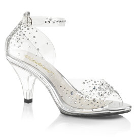 Fabulicious BELLE-330RS Plateau Sandaletten Clear Strass...