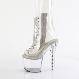 Pleaser BLISS-1016C Plateau Stiefeletten Clear EU-38 / US-8