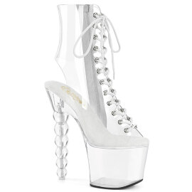 Pleaser BLISS-1016C Plateau Stiefeletten Clear EU-39 / US-9