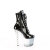 Pleaser BLISS-1020BC Plateau Stiefeletten Lack Clear Schwarz EU-36 / US-6