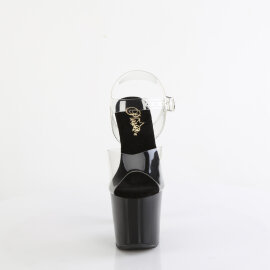 Pleaser BLISS-708 Plateau Sandaletten Clear Schwarz EU-38...