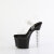 Pleaser BLISS-708 Plateau Sandaletten Clear Schwarz EU-39 / US-9