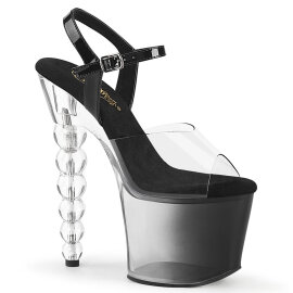 Pleaser BLISS-708-1BC Plateau Sandaletten Clear Schwarz...