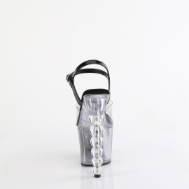 Pleaser BLISS-708-1BC Plateau Sandaletten Clear Schwarz EU-40 / US-10