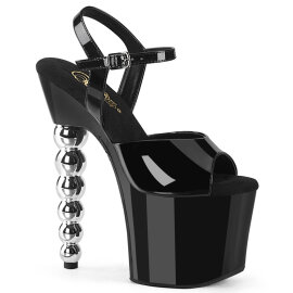 Pleaser BLISS-709 Plateau Sandaletten Clear Schwarz EU-37 / US-7