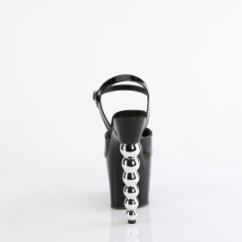 Pleaser BLISS-709 Plateau Sandaletten Clear Schwarz EU-38 / US-8