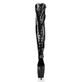 Pleaser Overknee Stiefel DELIGHT-3017 Schwarz EU-37 / US-7