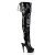 Pleaser Overknee Stiefel DELIGHT-3017 Schwarz EU-37 / US-7