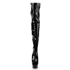 Pleaser Overknee Stiefel DELIGHT-3017 Schwarz EU-38 / US-8