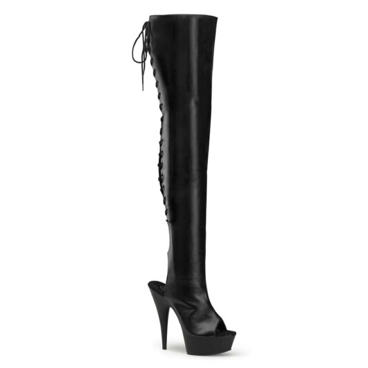 Pleaser Overknee Stiefel DELIGHT-3017 Schwarz EU-39 / US-9