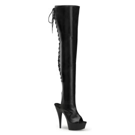 Pleaser Overknee Stiefel DELIGHT-3017 Schwarz EU-39 / US-9