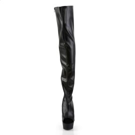 Pleaser Overknee Stiefel DELIGHT-3017 Schwarz EU-39 / US-9