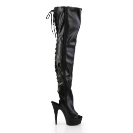 Pleaser Overknee Stiefel DELIGHT-3017 Schwarz EU-39 / US-9